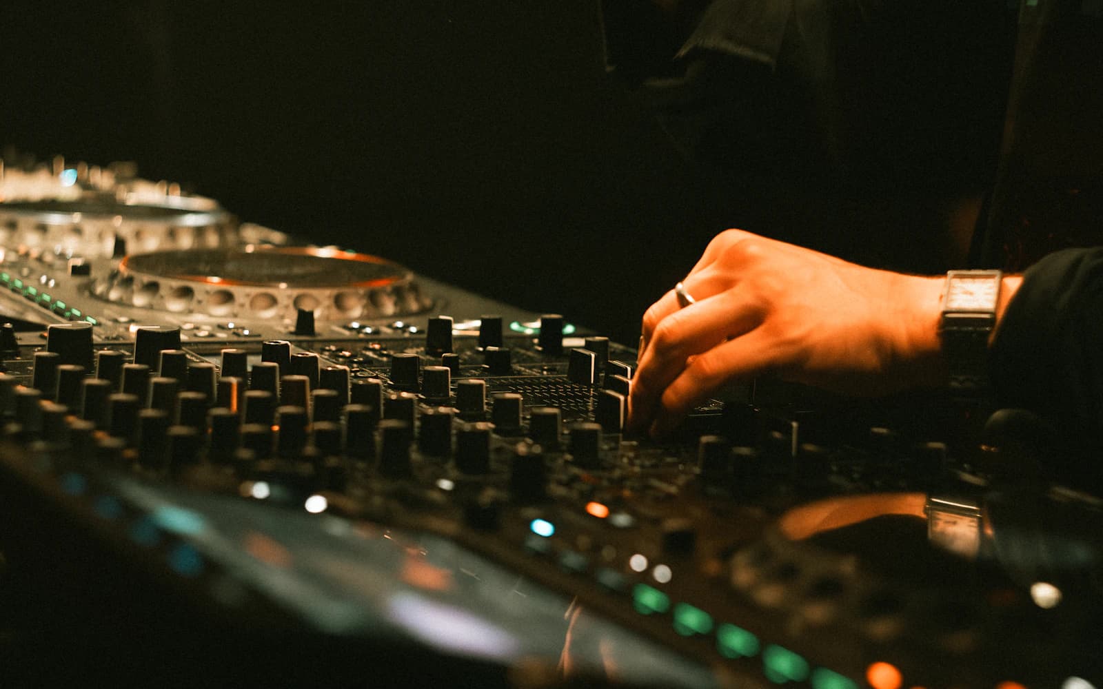 DJ controls during soundcheck